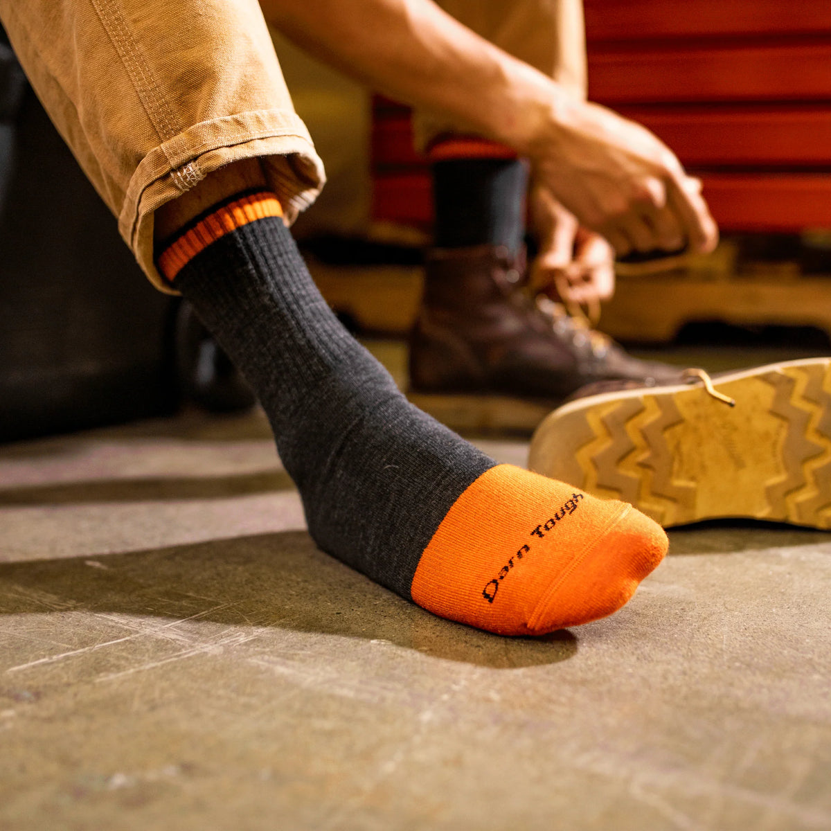 Men's Steely Micro Crew Midweight Work Socks