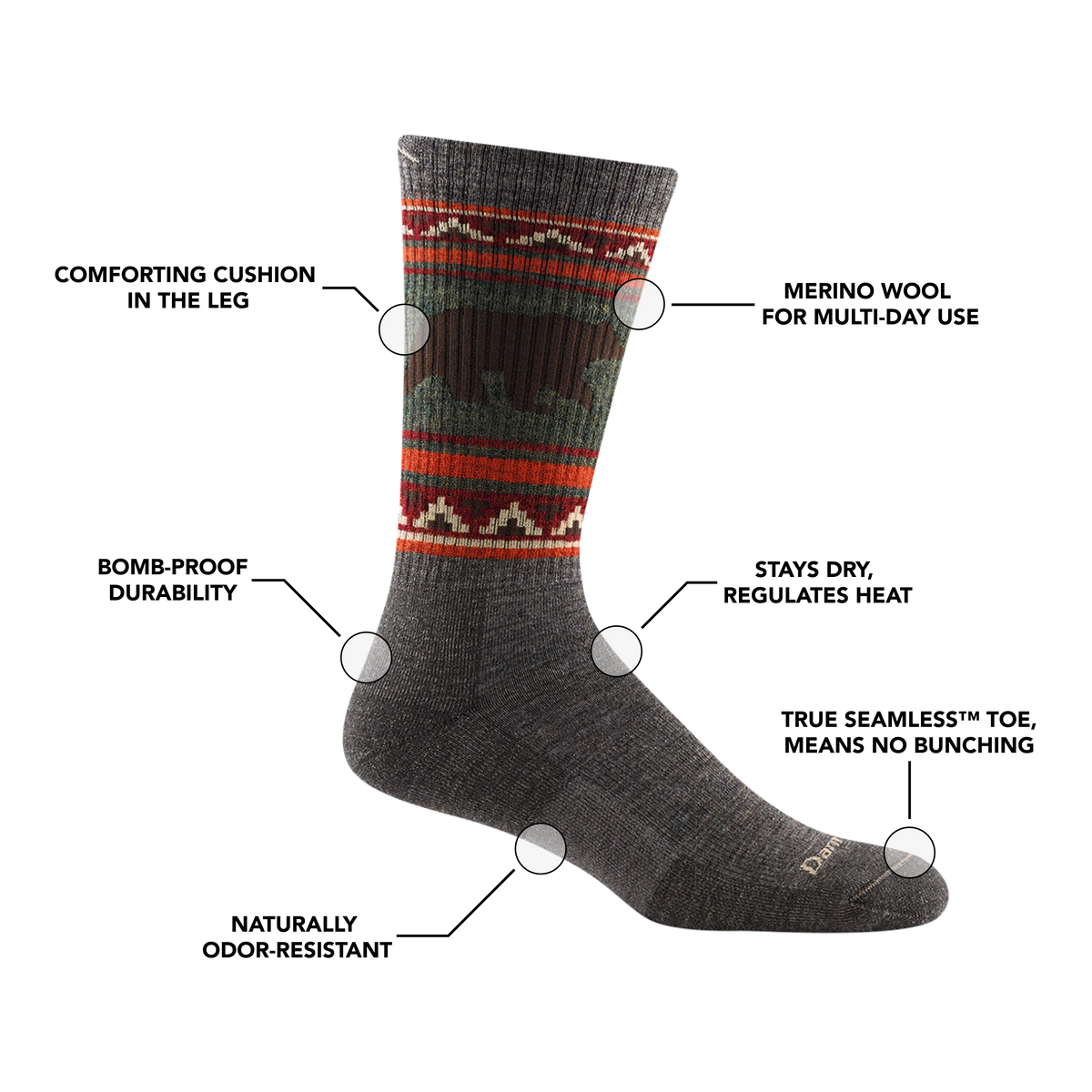 Men's VanGrizzle Boot Midweight Hiking Sock - Last Chance